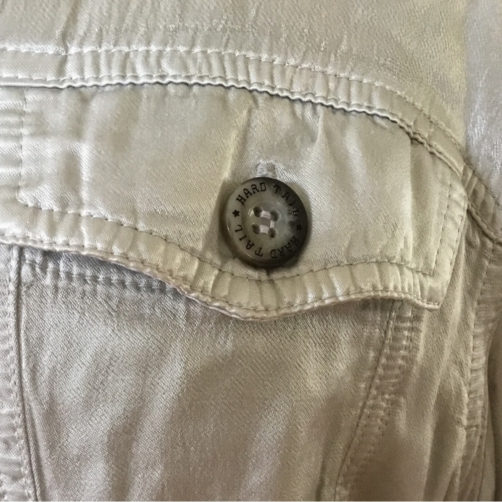 Hard Tail Forever Silver Satin Rayon Lightweight Jacket - Picture 6 of 9
